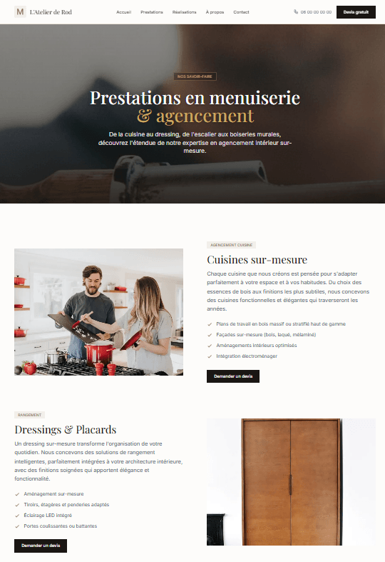 Screenshot du projet