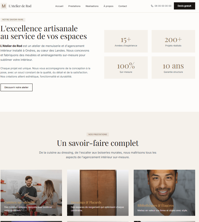 Screenshot du projet