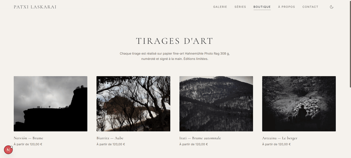 Screenshot du projet