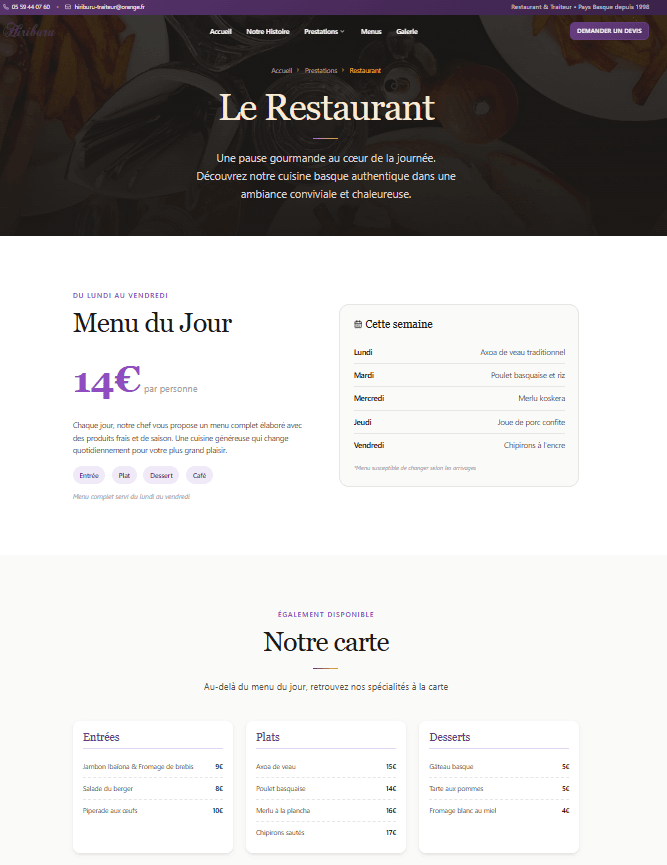Screenshot du projet
