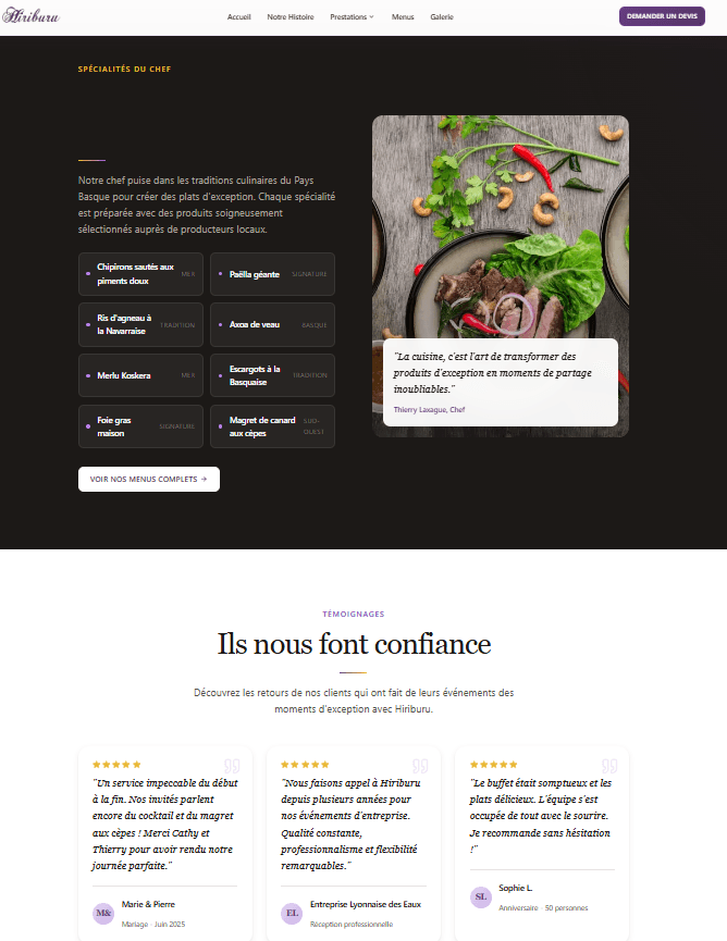 Screenshot du projet