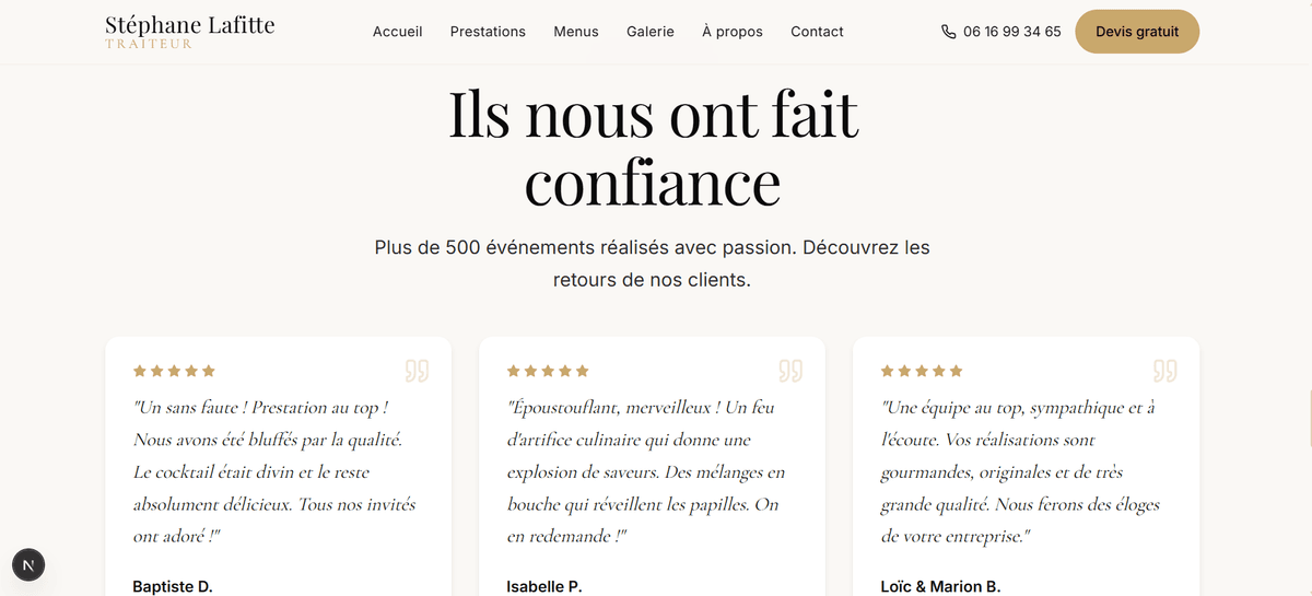 Screenshot du projet